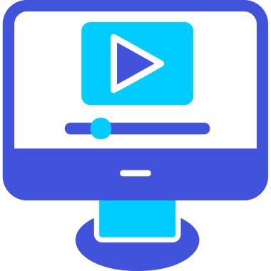 video oynatıcı simgesi, vektör illüstrasyonu 