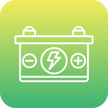 Araba pil simgesi, vektör çizim 