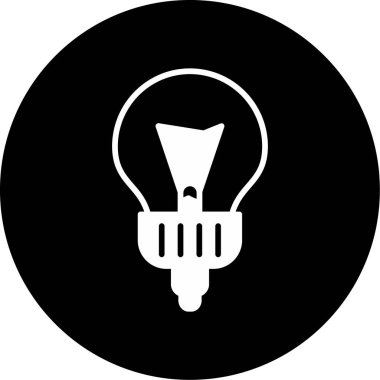 ampul simgesi, vektör illüstrasyonu