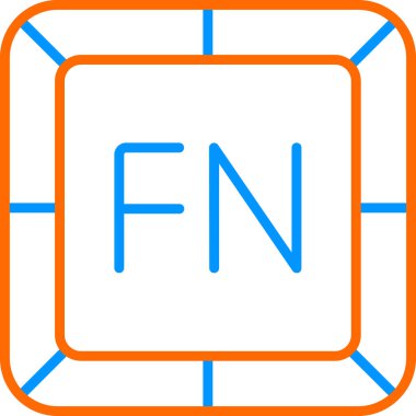 Fonksiyon web simgesi, vektör illüstrasyonu