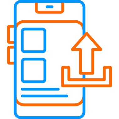 vector illustration of Upload modern icon                