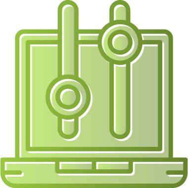 dizüstü bilgisayar simgesi, vektör illüstrasyonu basit tasarım