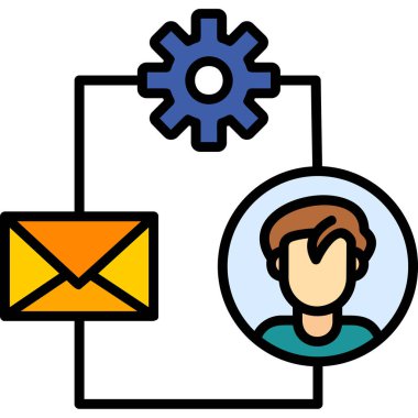 Simgenin vektör illüstrasyonu, pazarlama simgesi                   