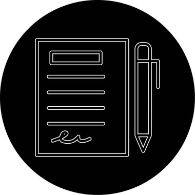 Kalem simgesi çizimi olan planlayıcı