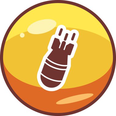 Hava bombası. Web simgesi basit illüstrasyon