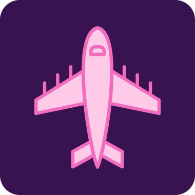 Uçak. Web simgesi basit illüstrasyon 