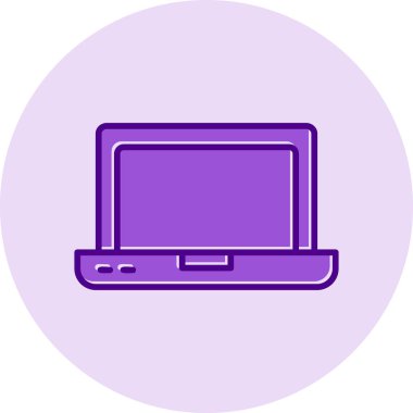 dizüstü bilgisayar simgesi, vektör illüstrasyonu basit tasarım