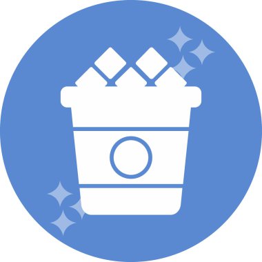 Buz Kovası ikonu vektör illüstrasyonu