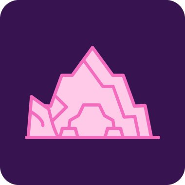 mağara ikonu vektör illüstrasyonu