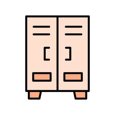 Dolap. Web simgesi basit illüstrasyon  