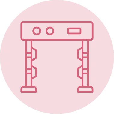 Metal dedektörü. Web simgesi basit illüstrasyon             