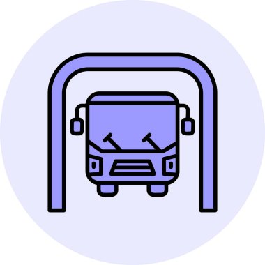 bus Underground renkli vektör simgesi