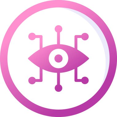 Siber göz. Web simgesi basit illüstrasyon