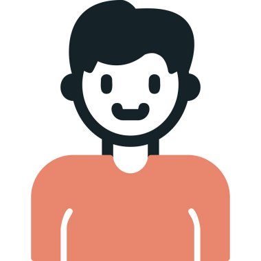 İnsan avatar web simgesi basit illüstrasyon 