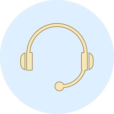 Kulaklık. Web simgesi basit illüstrasyon