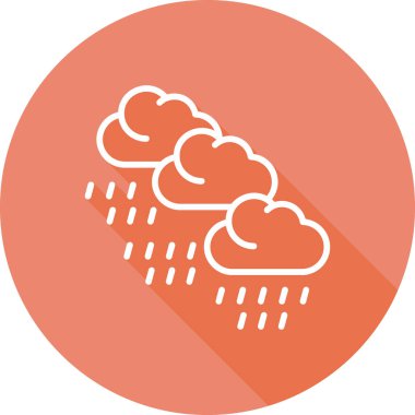 Yağmurlu bulutlar. Web simgesi basit illüstrasyon