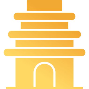 Tapınak binası Web simgesi basit illüstrasyon