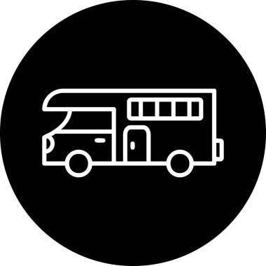 karavan web simgesi basit illüstrasyon