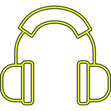 Kulaklık. Web simgesi basit illüstrasyon 