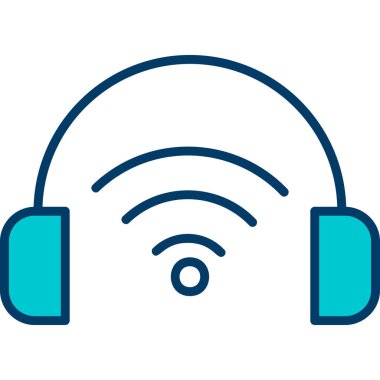 Çevrimiçi Podcast ikon vektör çizimi