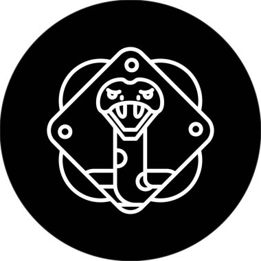 Yılan. Web simgesi basit illüstrasyon