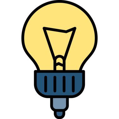 ampul simgesi, vektör illüstrasyonu