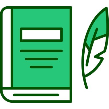 Edebiyat. Web simgesi basit illüstrasyon 