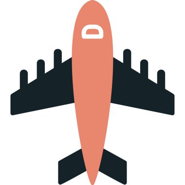 Uçak. Web simgesi basit illüstrasyon 