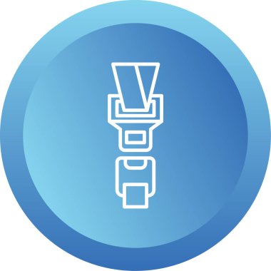 Emniyet kemeri ağ simgesi, vektör illüstrasyonu 