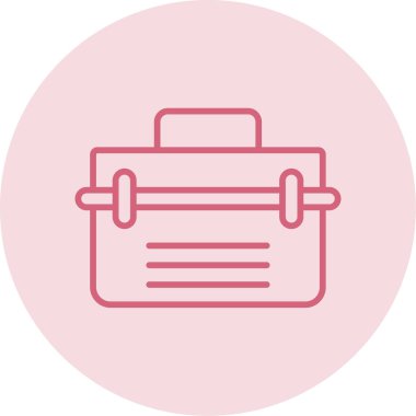 Alet çantası. Web simgesi basit illüstrasyon          