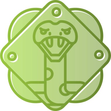 Yılan. Web simgesi basit illüstrasyon