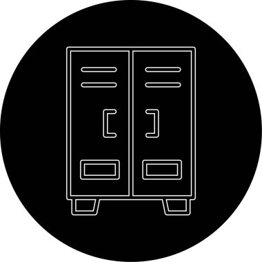 Dolap. Web simgesi basit illüstrasyon  