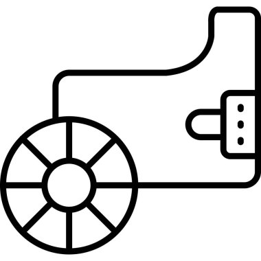 Savaş Arabası web simgesi, vektör illüstrasyonu