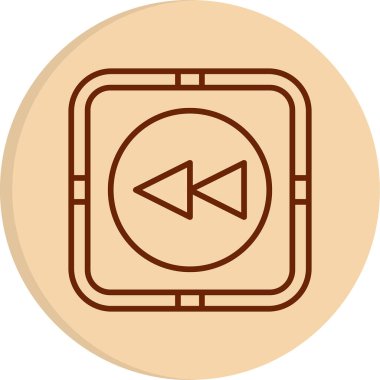 Hızlı Geri Dönüş simgesinin vektör illüstrasyonu 