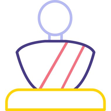 Heykel simgesinin vektör illüstrasyonu  