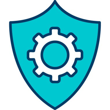 Veri koruma simgesi, vektör çizim                  