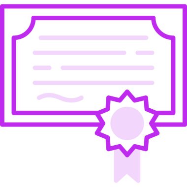 Sertifika. Web simgesi basit tasarım