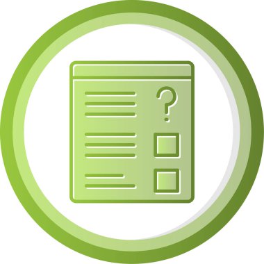 Quiz web simgesi vektör illüstrasyonu