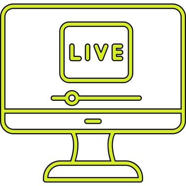 Yaşa. Web simgesi basit bir illüstrasyon. Ben...