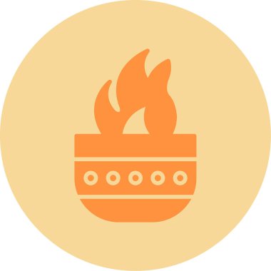 ateş Ağı simgesi basit illüstrasyon 