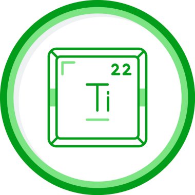 Periyodik tablo simgesinin titanyum kimyasal elementi