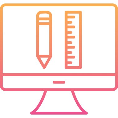 Web tasarım simgesi, vektör illüstrasyonu basit tasarım