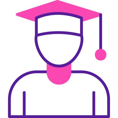 Öğrenci. Web simgesi basit illüstrasyon 