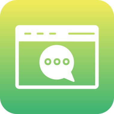 Web sohbet renk çizgisi vektörü simgesi 