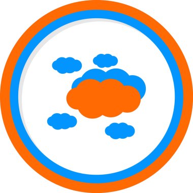Bulutlar. Web simgesi basit illüstrasyon 