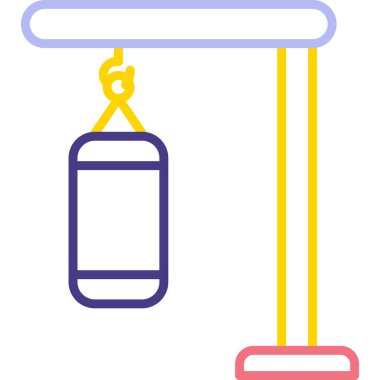 Boks çantası ikon vektör illüstrasyonu