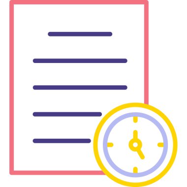 Zamanlama simgesi vektör çizimi alıştırması