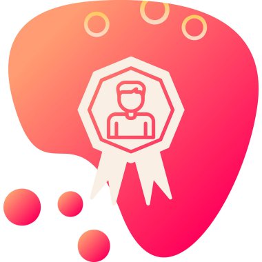 Ayın Çalışanı simgesinin vektör illüstrasyonu