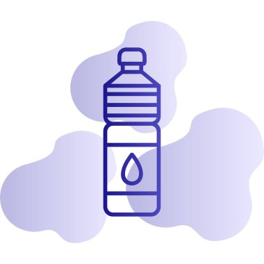 Su şişesi. Web simgesi basit illüstrasyon