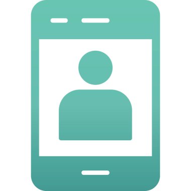 Mobil Kullanıcı simgesinin vektör çizimi